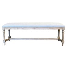 Luna Linen Ottoman Bench